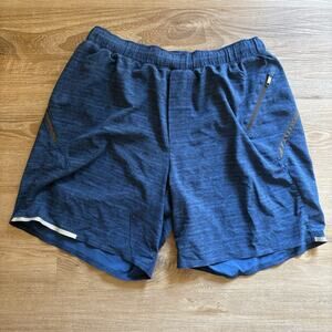Lululemon Yoga Running Shorts Blue Athletic Performance Lined, Men's Size M
